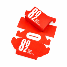 8OZ PRINTED CAKE BOX CHRISTMAS RED (150 PCS X PKT)