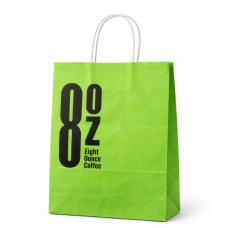 8OZ PRINTED PAPER BAG WITH HANDLE (100 PIECES X PKT)