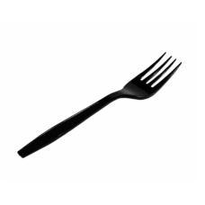 PLASTIC - FORK (BLACK) 50 PCS X PKT